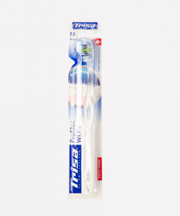 مسواک با برس متوسط تریزا Trisa مدل Profilac White