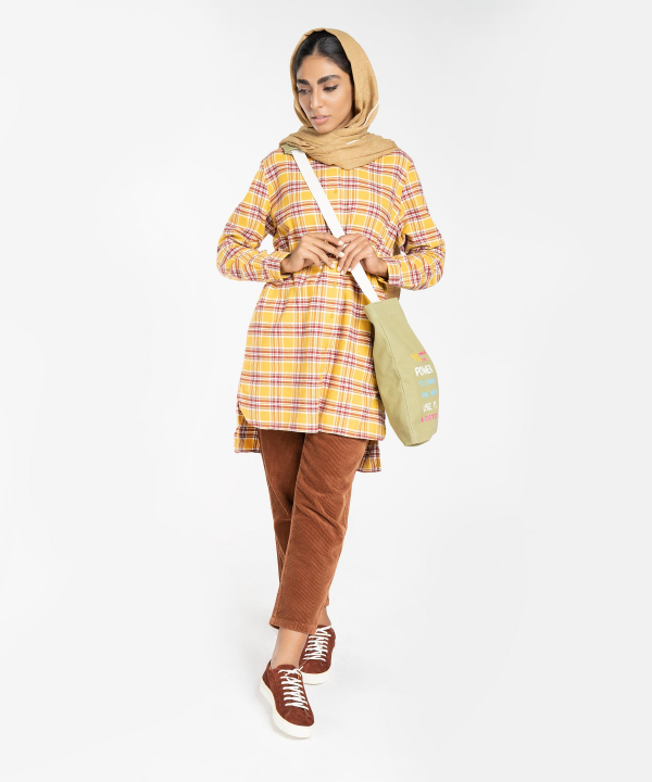 مانتو چهارخانه جین وست Jeanswest کد 03231505