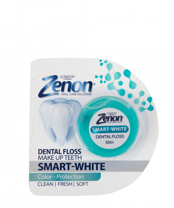 نخ دندان سفیدکننده زنون Zenon مدل Smart White طول 50 متر