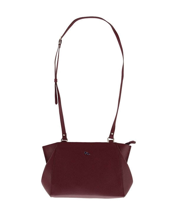 کیف دوشی چرم زنانه زرشکی چرم مشهدMashhad leather مدل S680