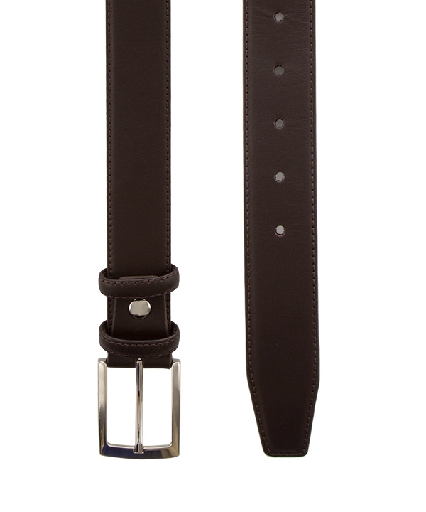 کمربند چرم مردانه قهوه ای چرم مشهدMashhad leather مدل N5587