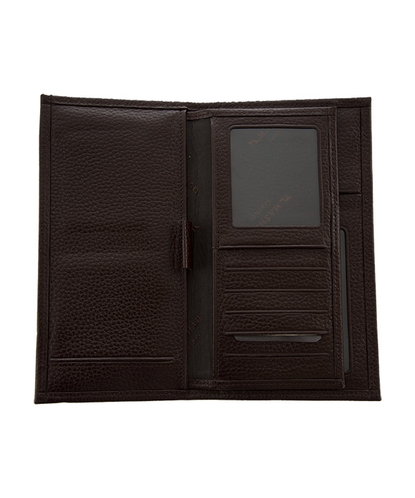 کیف پول چرم مردانه قهوه ای چرم مشهدMashhad leather مدل D0241