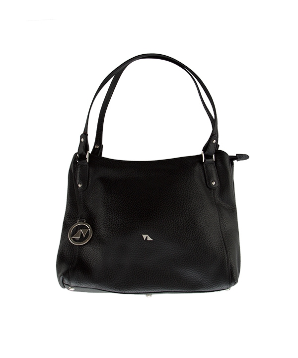 کیف دوشی زنانه چرم مشکی چرم مشهدMashhad leather مدل S675