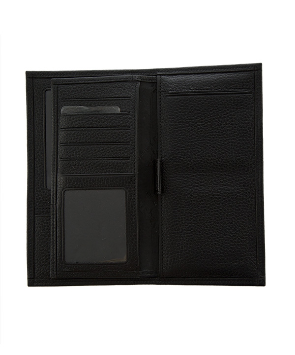 کیف پول چرم مردانه مشکی چرم مشهدMashhad leather مدل D0241