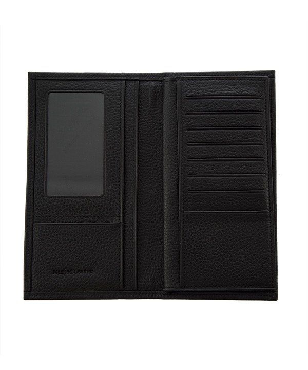 کیف پول چرم مردانه مشکی چرم مشهدMashhad leather مدل D0241