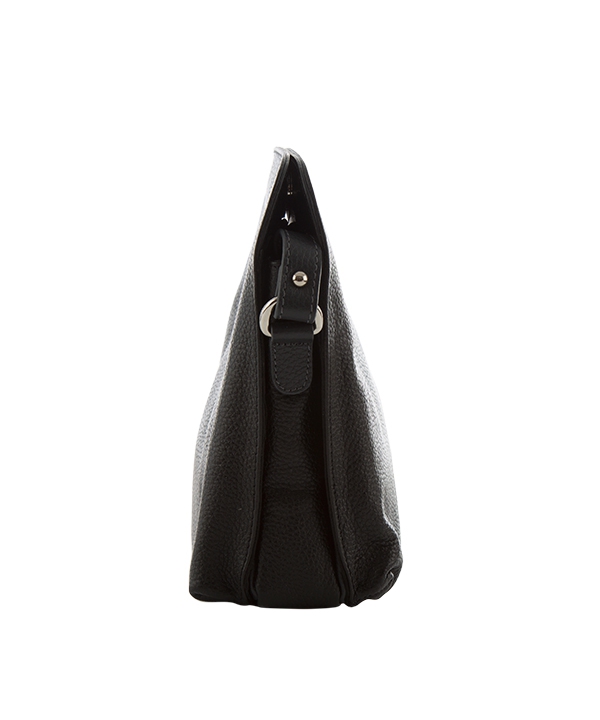 کیف دوشی چرم زنانه مشکی چرم مشهدMashhad leather مدل S646