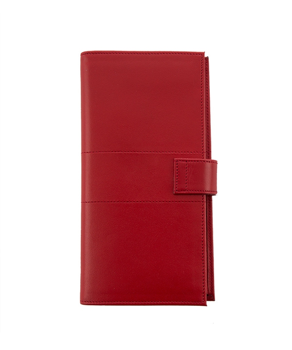کیف پول چرم زنانه قرمز چرم مشهدMashhad leather مدل D5502