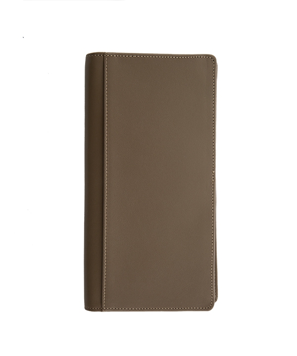 کیف پول چرم زنانه خاکی چرم مشهدMashhad leather مدل D0246