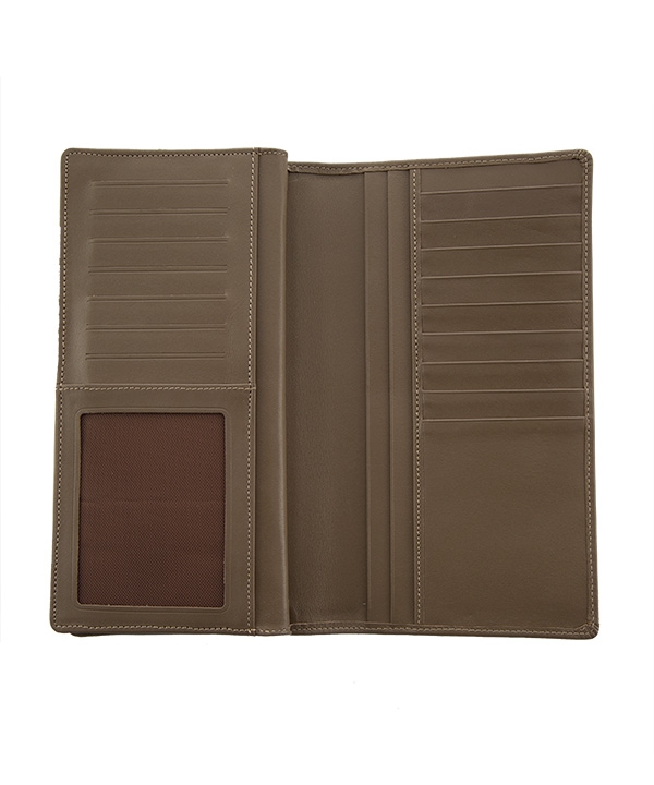 کیف پول چرم زنانه خاکی چرم مشهدMashhad leather مدل D0246