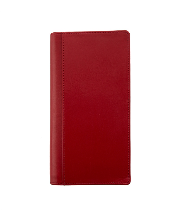 کیف پول زنانه چرم طبیعی چرم مشهدMashhad leather مدل D0246 - قرمز