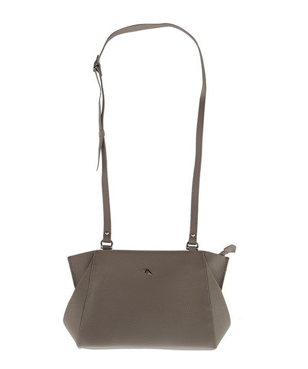 کیف دوشی زنانه چرم طبیعی چرم مشهدMashhad leather مدل S0680 - طوسی