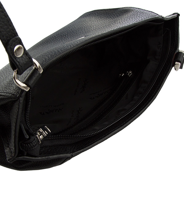 کیف دوشی زنانه چرم طبیعی چرم مشهدMashhad leather مدل S0680 - مشکی