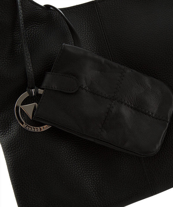 کیف دوشی زنانه چرم طبیعی چرم مشهدMashhad leather مدل S0687 – مشکی