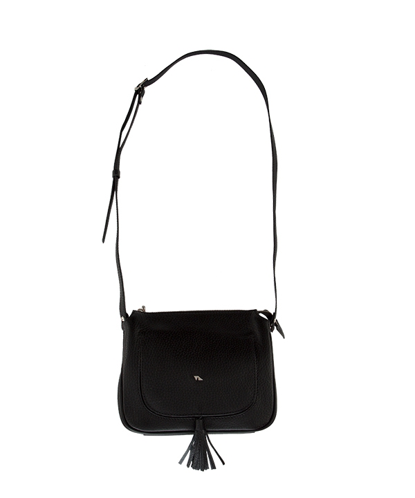 کیف دوشی زنانه چرم طبیعی چرم مشهدMashhad leather مدل  S0650 - مشکی