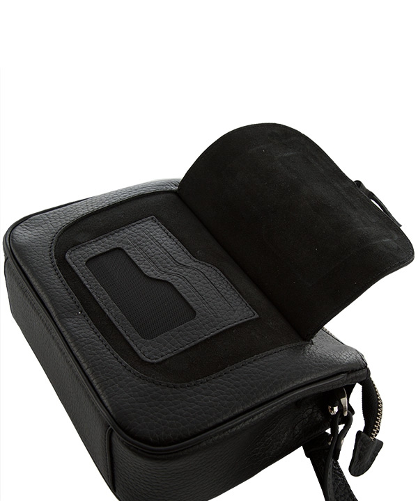کیف دوشی زنانه چرم طبیعی چرم مشهدMashhad leather مدل  S0650 - مشکی