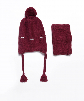 ست شال گردن و کلاه دخترانه آی چیلک Icilek کد IC14033