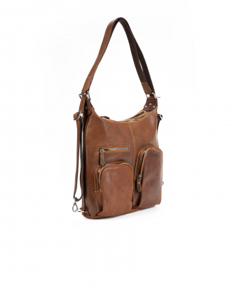 کیف دوشی زنانه چرم طبیعی شهر چرم Leather City مدل AS302576