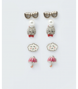 گوشواره دخترانه برند پی لس Brand Payless کد BP100683 بسته 5 عددی