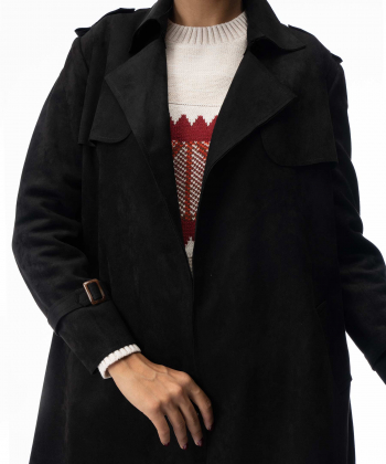 مانتو مشکی ورساچه جینز Versace Jeans کد VMW072