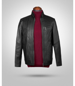 کت چرم طبیعی مردانه چرم کروکو Croco Leather مدل لیونارد