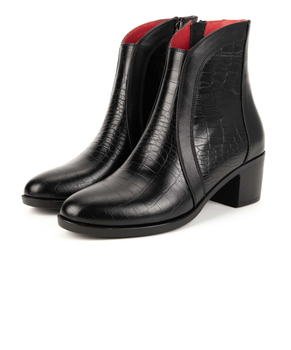 نیم بوت چرم زنانه چرم مشهد Mashad leather کد J2515