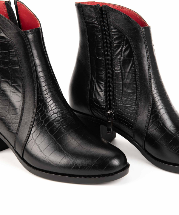 نیم بوت چرم زنانه چرم مشهد Mashad leather کد J2515