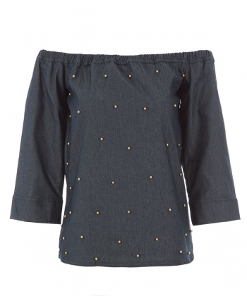 بلوز زنانه آف شولدرز آستین سه ربع آر ان اس RNS