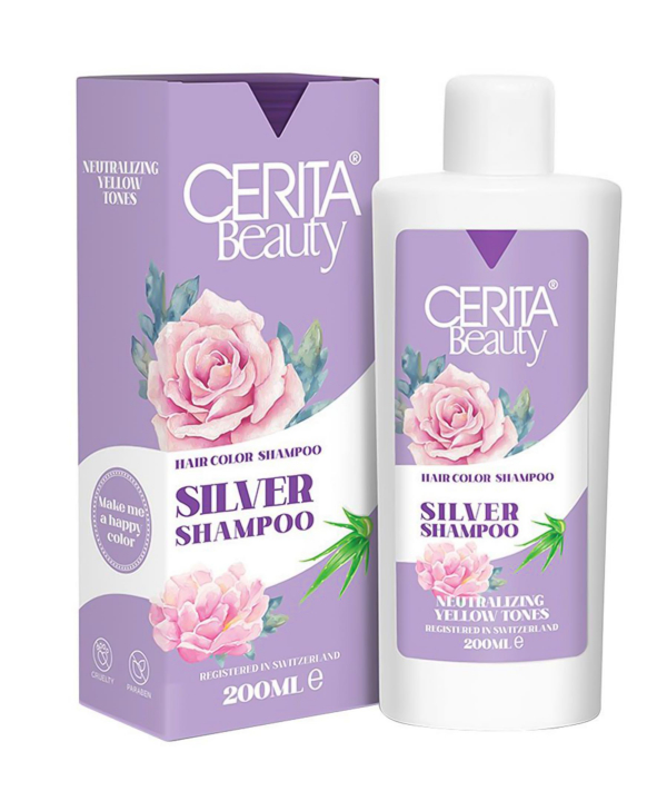 شامپو رنگساژ سریتا بیوتی Cerita Beauty مدل Silver حجم 200 میلی‌لیتر