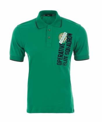 تی شرت یقه دار یکرو چاپی