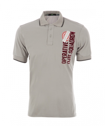 تی شرت یقه دار یکرو چاپی