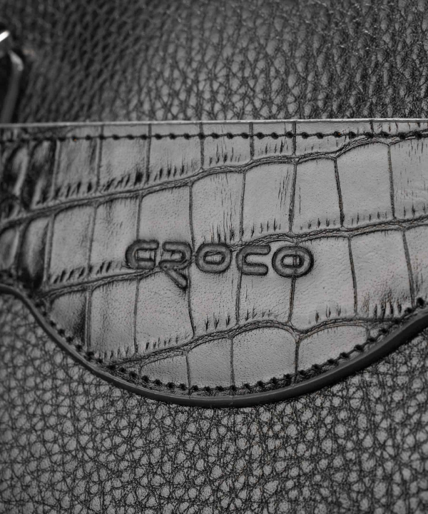 کیف اداری مردانه چرم طبیعی چرم کروکو Croco Leather مدل ال وی