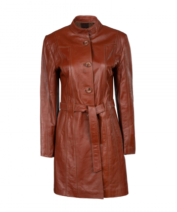 مانتو چرم طبیعی زنانه شیفر Shifer کد 2W40