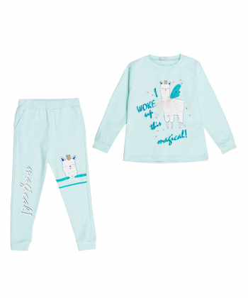 ست تیشرت و شلوار دخترانه فیورلا Fiorella مدل لاما