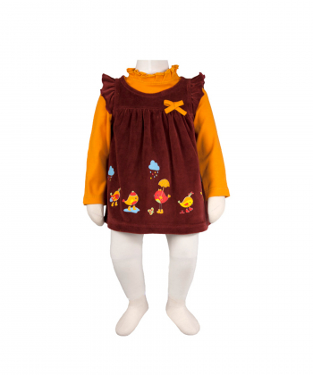 ست سارافون و تیشرت نوزادی دخترانه آدمک Adamak کد 2925001