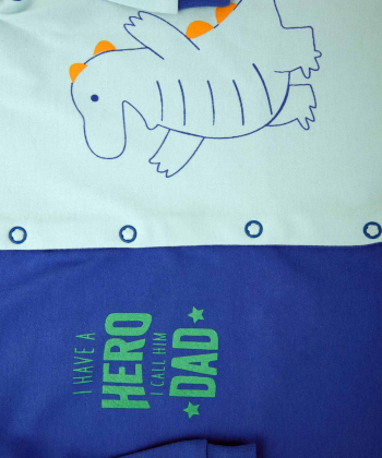 سرهمی آستین بلند نوزاد پسرانه روکو Roko طرح Dino