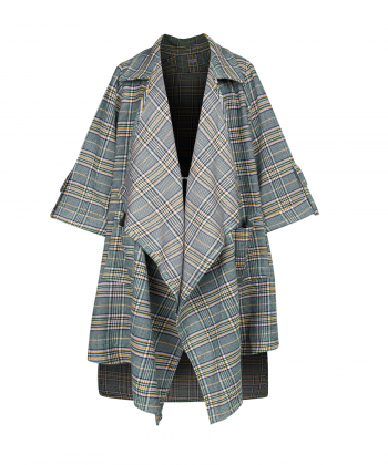 مانتو چهارخانه پشمی مانگ Mong مدل روناک