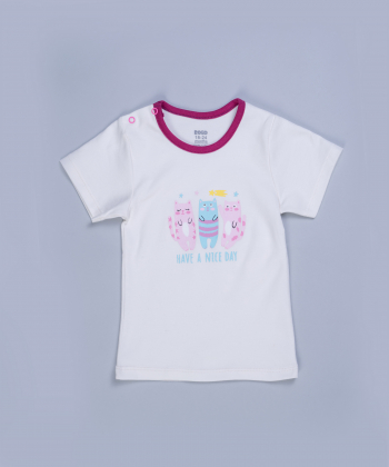 تیشرت نوزادی دخترانه روکو Roko طرح Cat