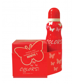 ست عطر و اسپری دئودورانت زنانه ریبول Rebul مدل Colors Red حجم 100 میلی لیتر