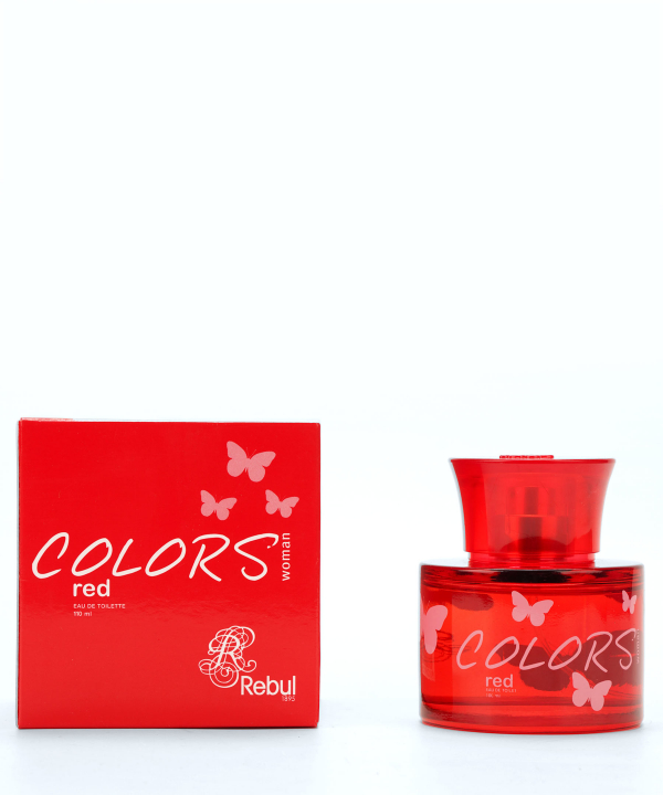 ست ادوتویلت و اسپری دئودورانت زنانه ریبول Rebul مدل Colors Red حجم 100 میلی‌لیتر
