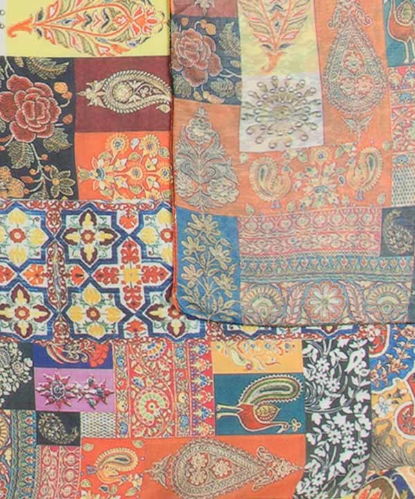 شال نخی طرح کاشی پارمیس