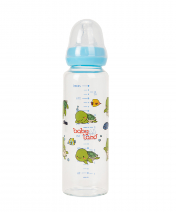 شیشه شیر پیرکس کاوردار بی بی لند Baby Land مدل 520 حجم 240 میلی لیتر