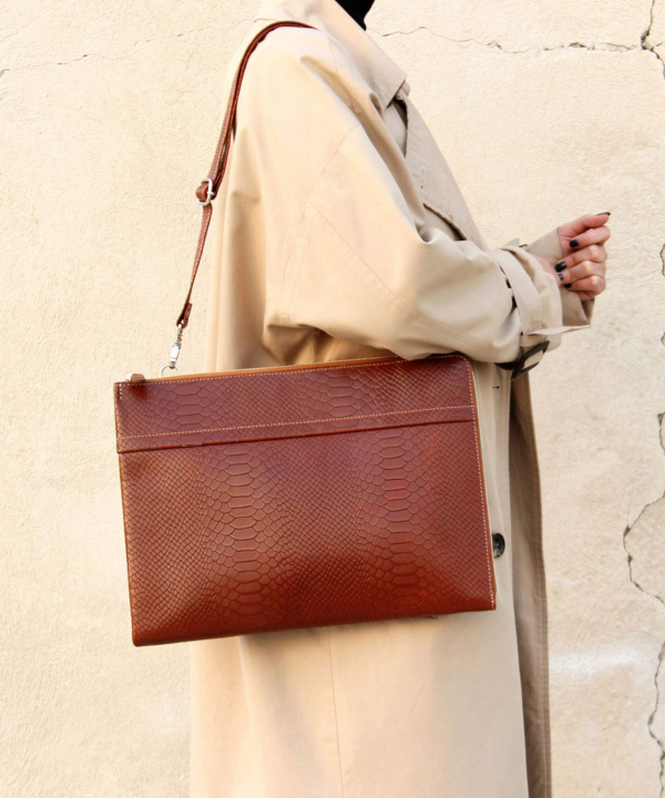 کیف فولدر چرم طبیعی بیسراک Bisrak Leather مدل ایران