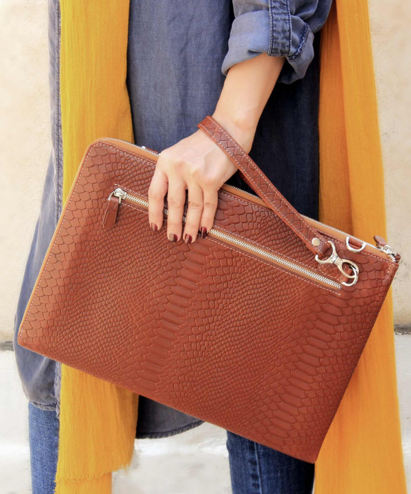 کیف فولدر چرم طبیعی بیسراک Bisrak Leather مدل ایران