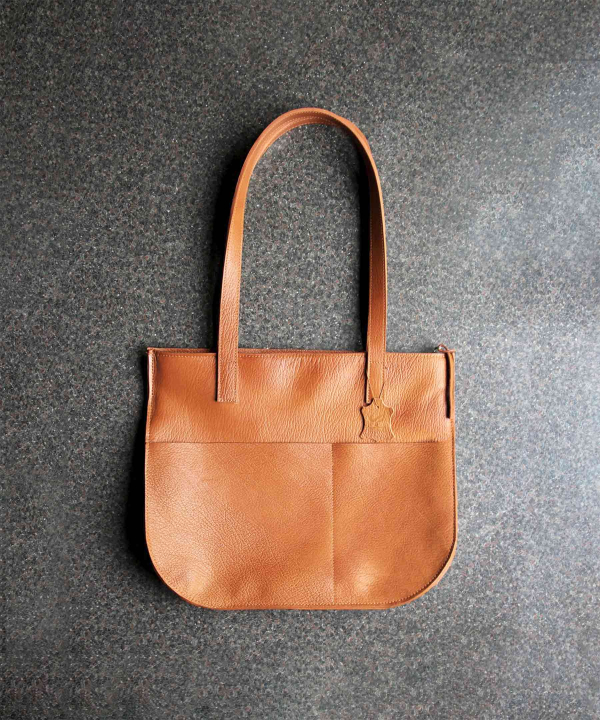 کیف دوشی زنانه چرم طبیعی بیسراک Bisrak Leather مدل نغمه