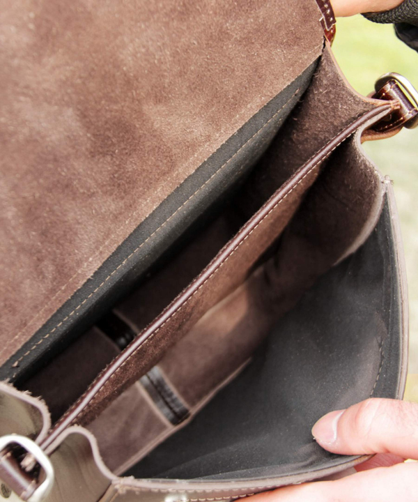 کیف دوشی زنانه چرم طبیعی بیسراک Bisrak Leather مدل محیا
