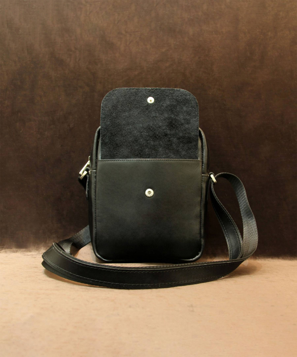 کیف دوشی چرم طبیعی بیسراک Bisrak Leather مدل پلوتون