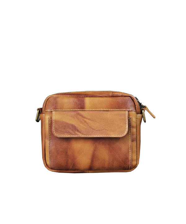 کیف دوشی چرم طبیعی بیسراک Bisrak Leather مدل اورانوس