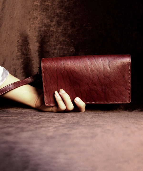کیف پاسپورتی چرم طبیعی بیسراک Bisrak Leather مدل آوش