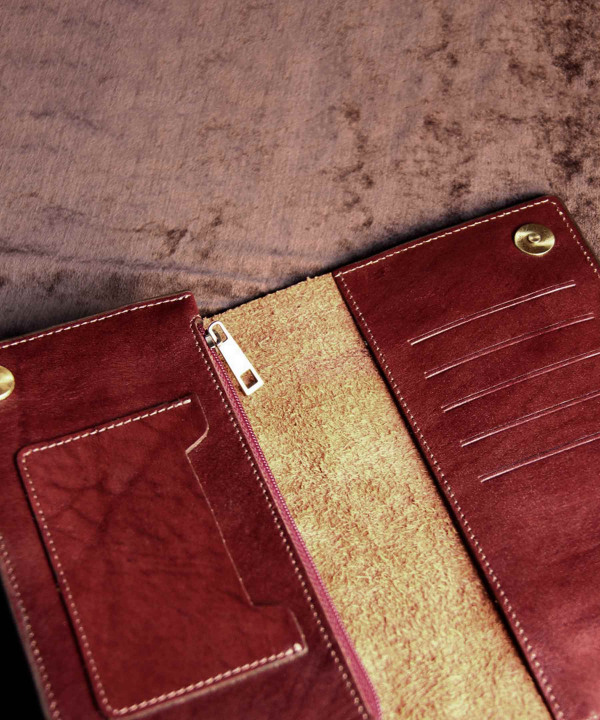 کیف پاسپورتی چرم طبیعی بیسراک Bisrak Leather مدل آوش