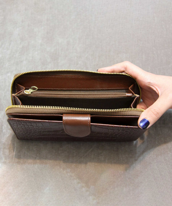 کیف پول زنانه چرم طبیعی بیسراک Bisrak Leather مدل آلدو